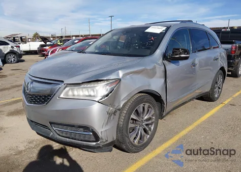 2014 Acura Mdx Technology Package z USA, uszkodzony, nr VIN 5FRYD3H48EB011609